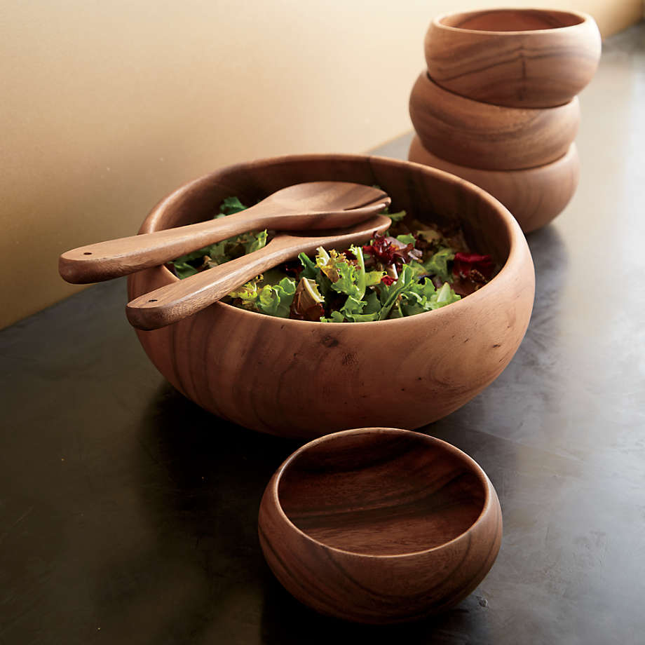 Acacia Wood Salad Servers – Set of 2