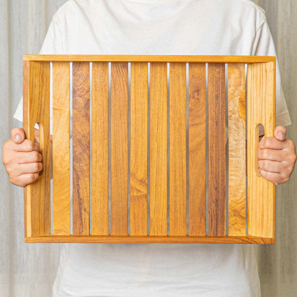 Large Wooden Breakfast and Food Platter