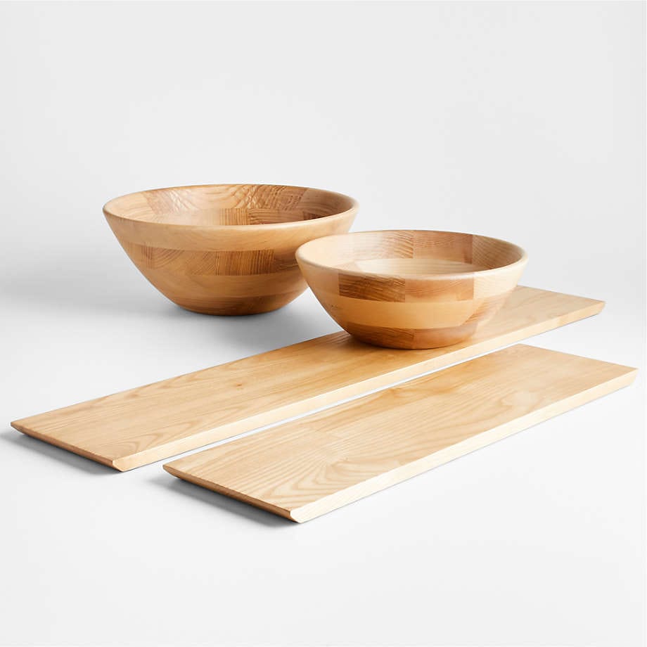 Medium Ash Wood Serving Bowl – 12 Inch
