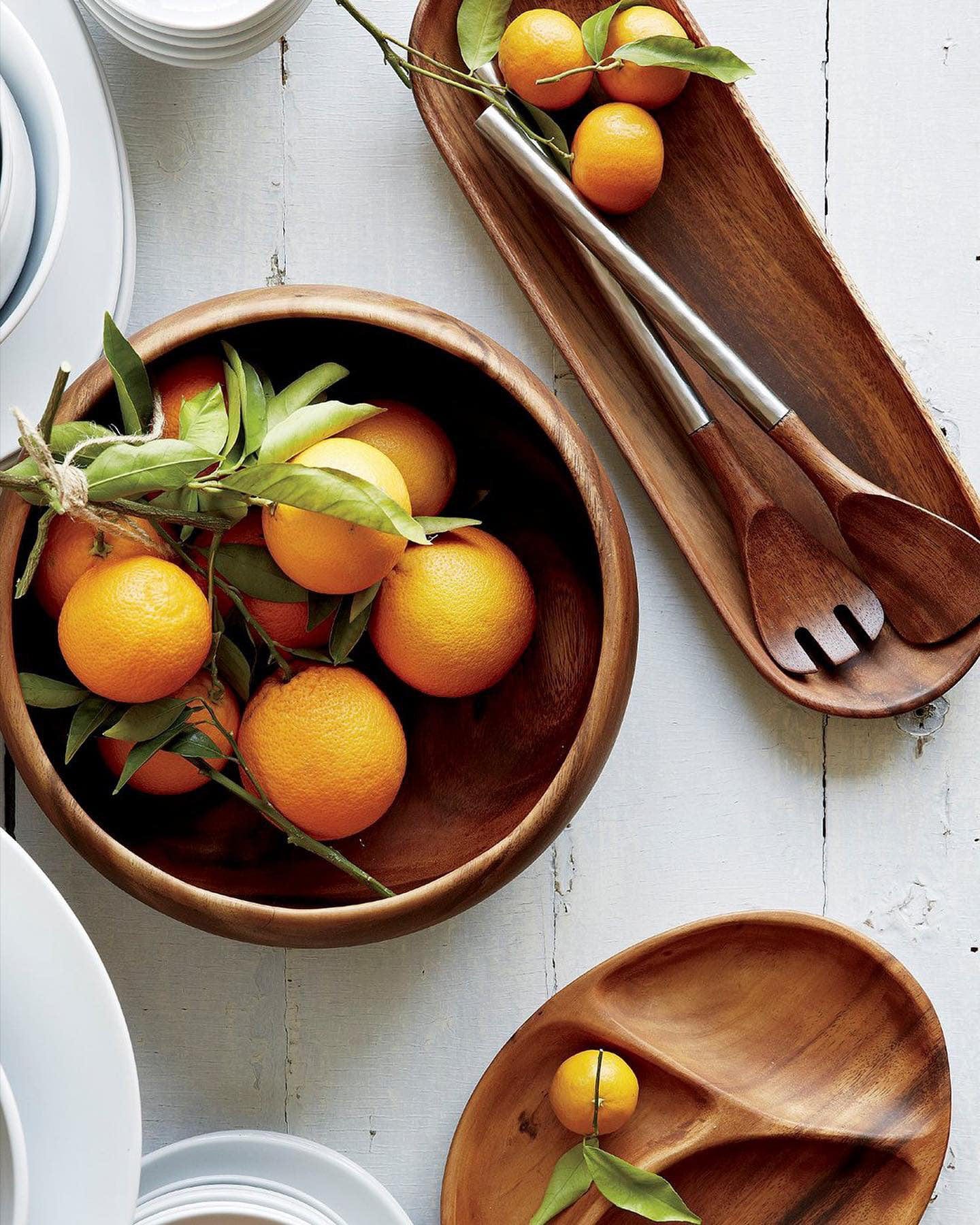 Small Acacia Wood Serving Bowl – 5.75 Inch