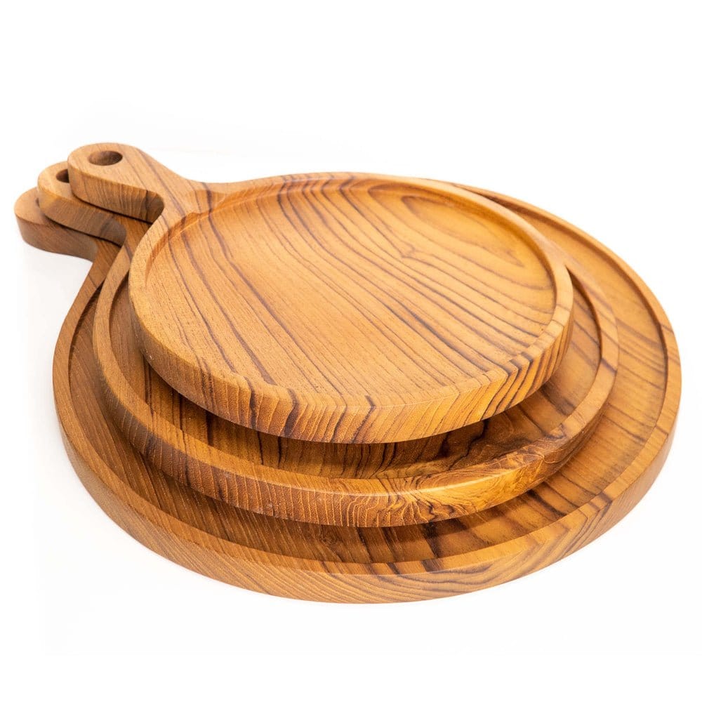 Teak Wood Pizza Board with Handle